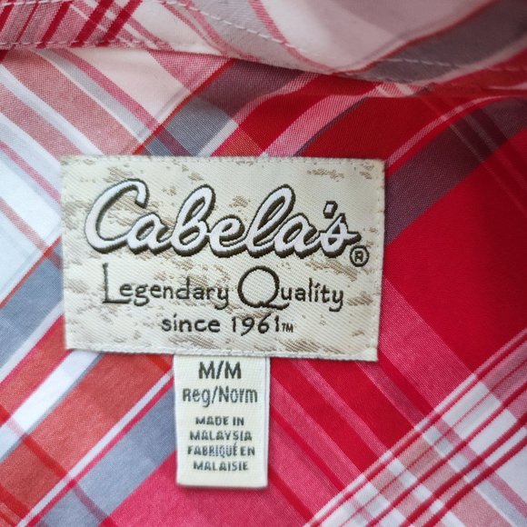 Cabela's button up short sleeve shirt men's size M - Picture 4 of 4